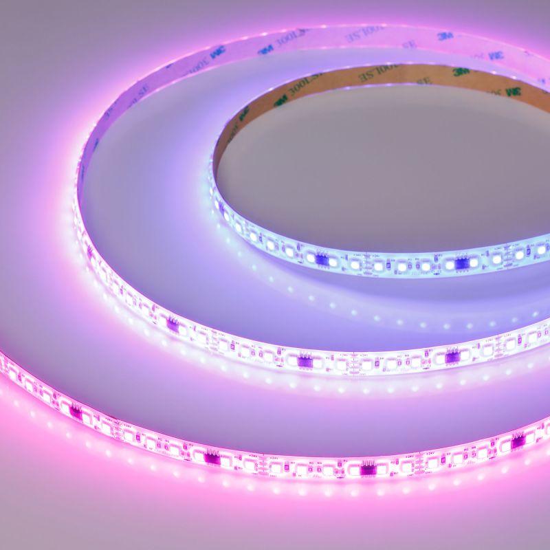 Лента светодиодная SPI-SE-A120-10mm 24V RGB-PX6-BPT 23Вт/м IP65 2835 герметичная бегущий огонь (уп.5м) Arlight 049451