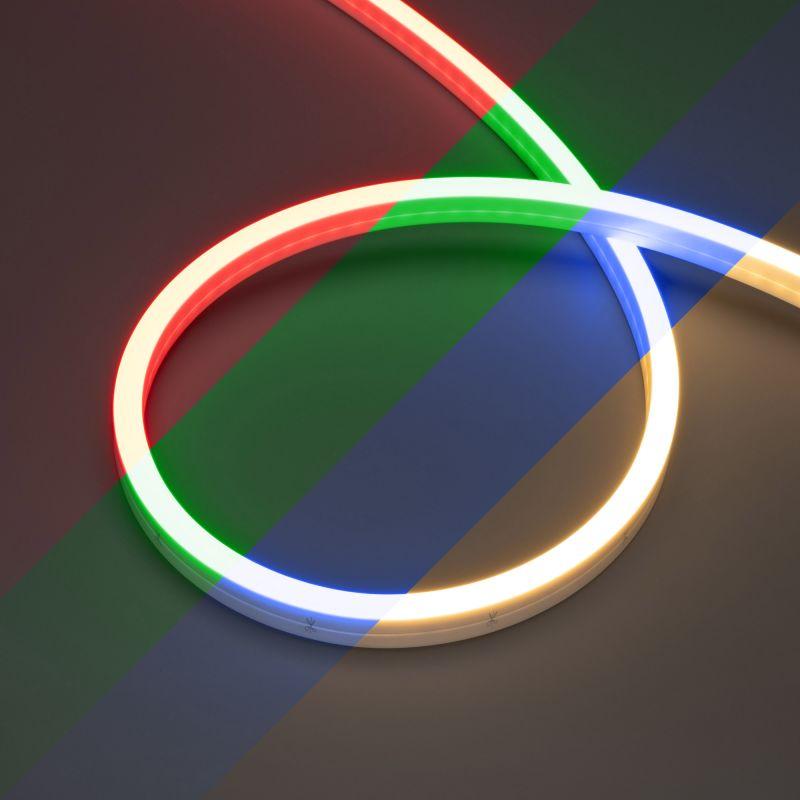 Лента светодиодная NOVA-SIDE-PU-B84-12x20mm 24В RGB-Warm 15Вт/м IP68 wire x1 полиуретан герметичная (уп.3м) Arlight 050618