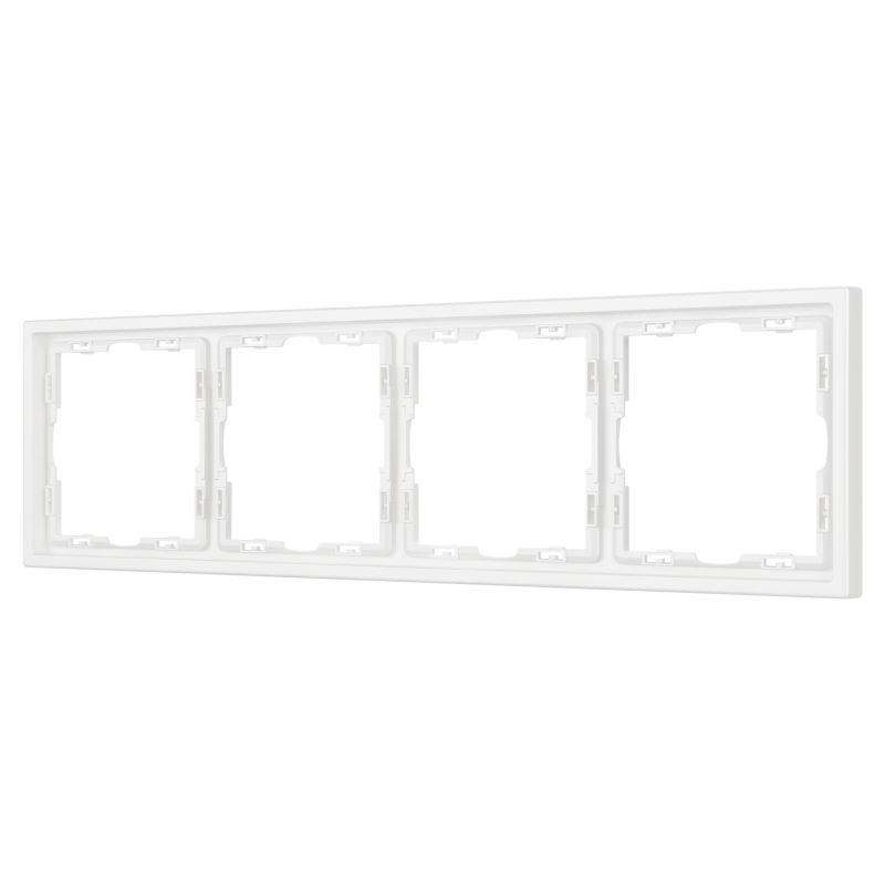 Рамка 4-м ARL NOBE FRM-SFPL-4-WH универс. софт-тач пластик. бел. кварц Arlight 054223(1)