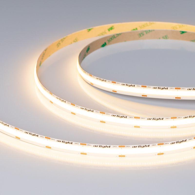 Лента светодиодная COB-X576-10mm 24В Warm 3000К 15Вт/м IP20 высок. эффект. 150лм/Вт (уп.5м) Arlight 059121