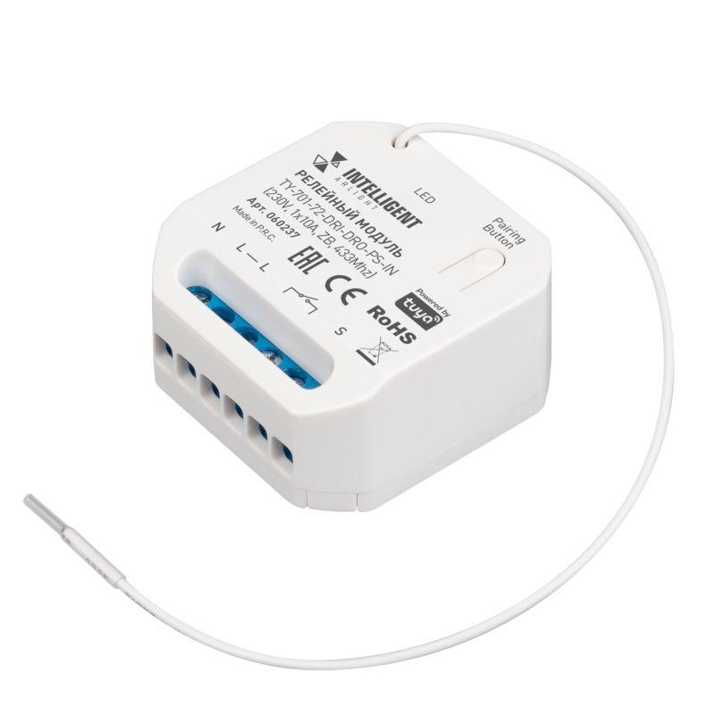 Релейный модуль TY-701-72-DRI-DRO-PS-IN (230В 1х10А ZB 433МГц) IP20 пластик INTELLIGENT ARLIGHT 060237