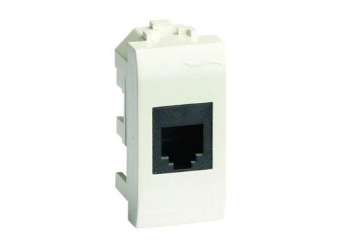 Розетка компьютерная 1-м СП 1мод. Brava RJ45 кат.5E сл. кость экранир. DKC 75647S