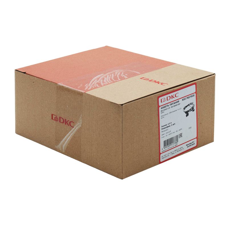 Кабель питания IEC 60320 С19 - IEC 60320 C20 - 2.0м DKC R5CORD9020