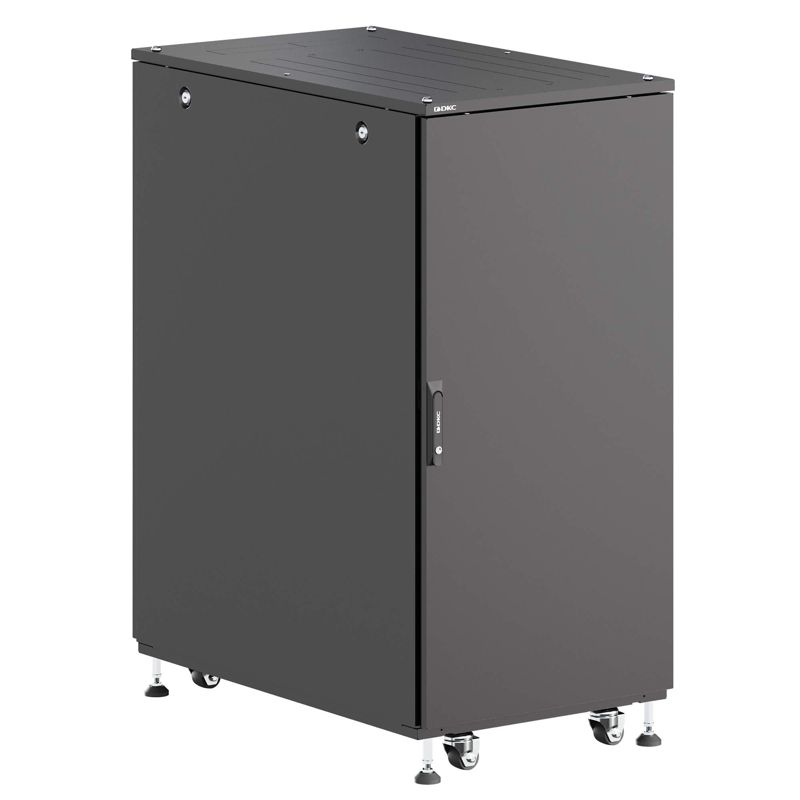 Шкаф напольный разобранный 19дюйм IT-CQE-N 24U 600х1000мм крыша с вырубкой сплошная металл и сплошная металл одинарные боковые панели черн. RAL9005 DKC R5ITN24610FM1M1SB