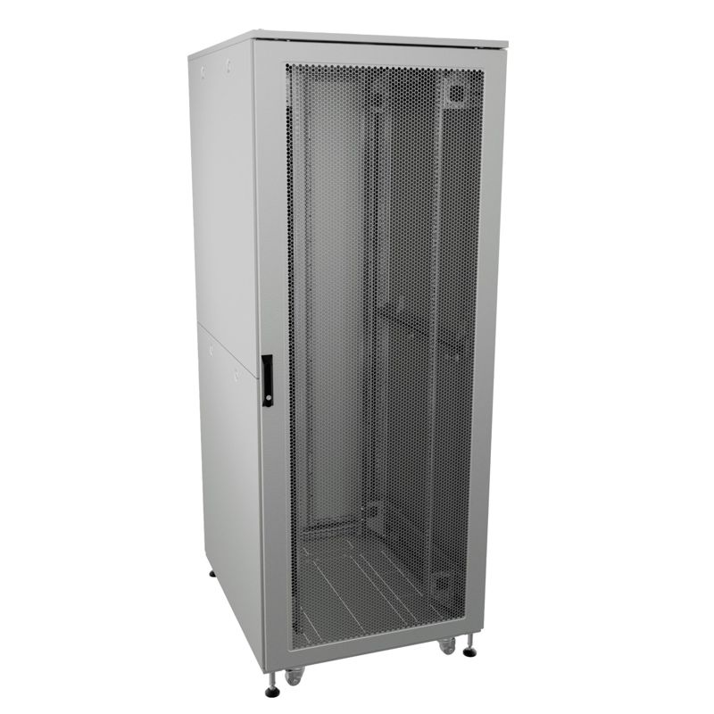 Шкаф напольный разобранный 19дюйм IT-CQE-N 24U 600х1000мм крыша с вырубкой дверь перф. и перф. одинарные боковые панели сер. RAL7035 DKC R5ITN24610FP1P1SG