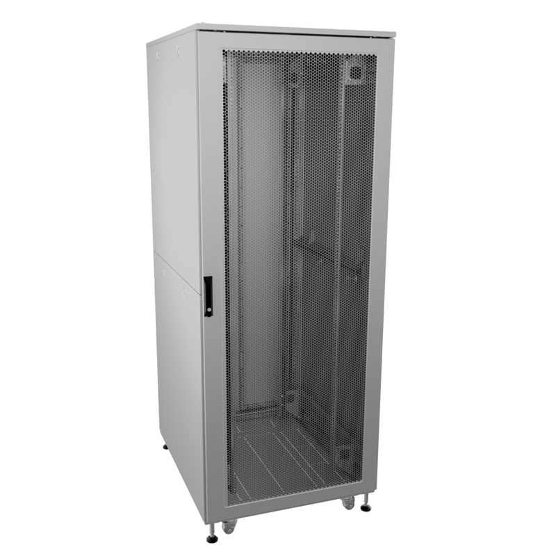 Шкаф напольный разобранный 19дюйм IT-CQE-N 32U 600х1000мм крыша с вырубкой дверь перф. и перф. одинарные боковые панели сер. RAL7035 DKC R5ITN32610FP1P1SG