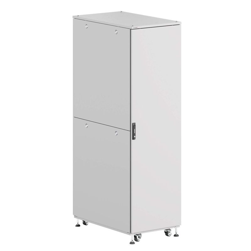 Шкаф напольный разобранный 19дюйм IT-CQE-N 42U 600х1000мм крыша с вырубкой сплошная металл и сплошная металл двойные боковые панели сер. RAL7035 DKC R5ITN42610FM1M1SG