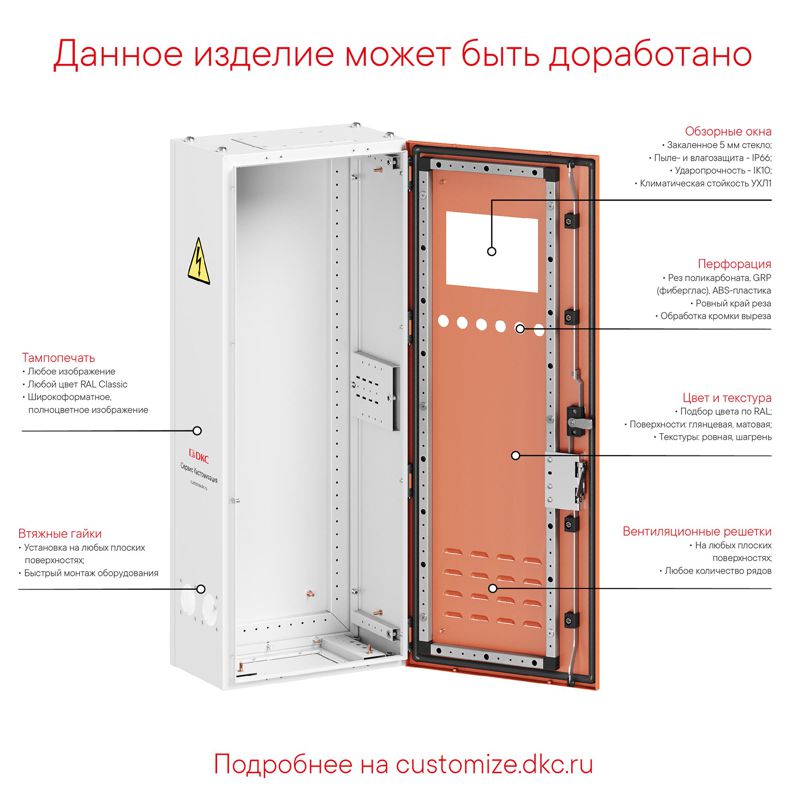 Корпус напольный RAM fit 2000х450х450мм без боков. вырезов DKC R6NFW204545