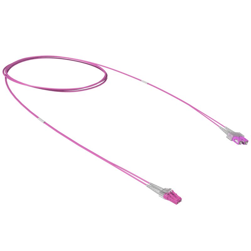 Шнур оптический коммутационный переходной Duplex SC-UPC/LC-UPC 50/125 OM4 3м DKC RNPC54DCL3