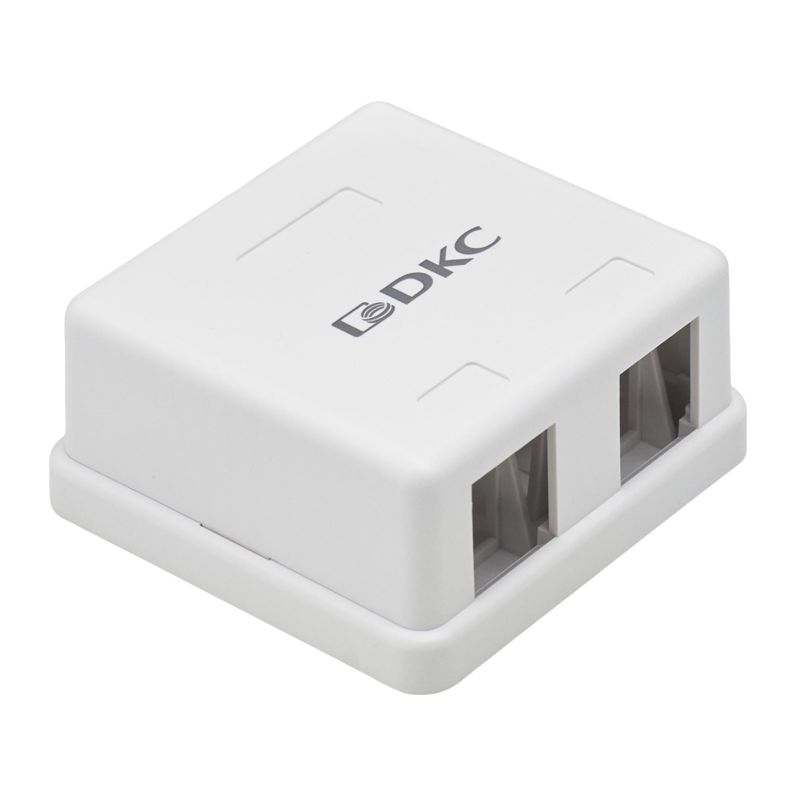 Розетка универсальная 2 порта для модулей Keystone DKC RNW2WH