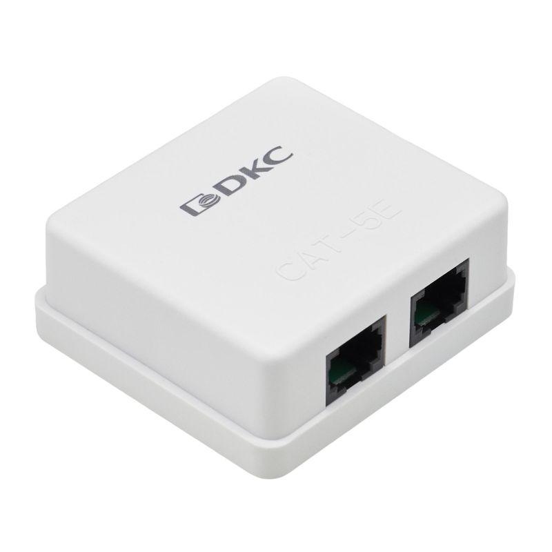 Розетка компьютерная 2-м кат.5E DKC RNW5E2WH