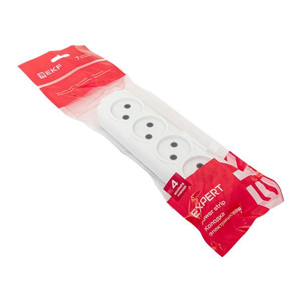 Колодка удлинителя 4-м без заземл. 10А Эксперт 2.2кВт EKF AKB10-4