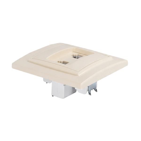 Розетка компьютерная + телефонная 2-м СП Минск RJ45 + Phone беж. EKF ERK00-135-20