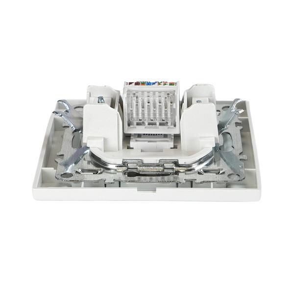 Розетка компьютерная 1-м СП Минск RJ45 бел. Basic EKF ERK01-035-10
