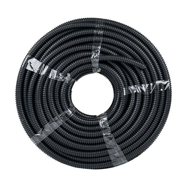 Труба гофрированная d20мм с протяжкой безгалоген. трудногорючая (FRHF) черн. (уп.100м) Plast EKF FRH