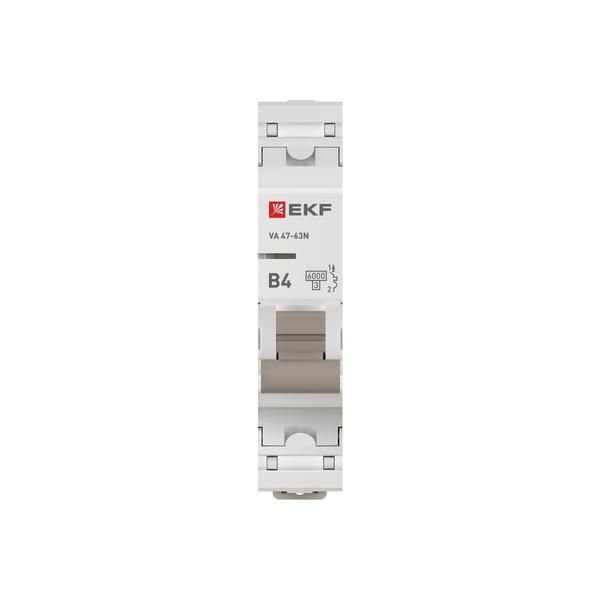 Выключатель автоматический модульный 1п B 4А 6кА ВА 47-63N PROxima EKF M636104B