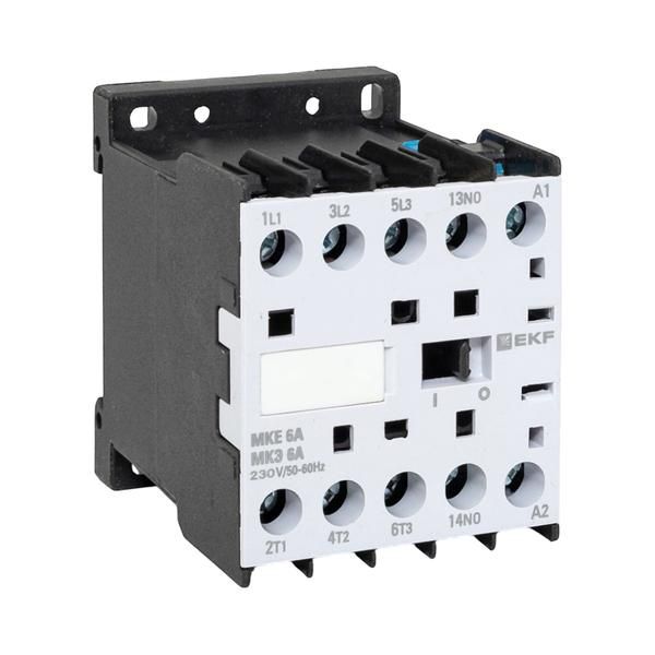 Мини-контактор МКЭ 6А кат. 230В AC 1НО PROxima EKF Mctr-s-6-230