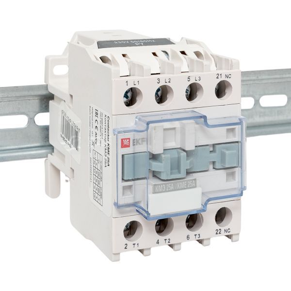 Контактор КМЭ 25А кат. 220В AC 1НЗ EKF ctr-s-25-220-nc