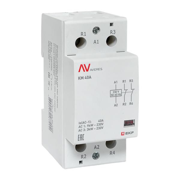 Контактор модульный КМ 40А 2NC 230В AC (2 мод.) AVERES EKF km-av-2-40-02-230V