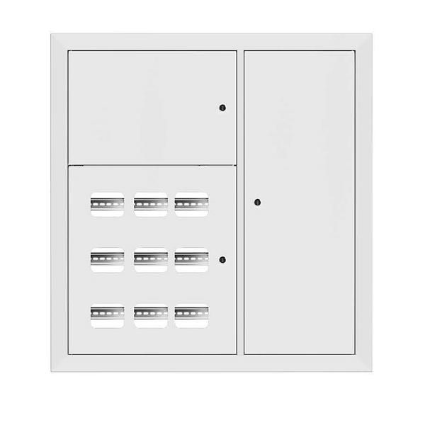 Щит этажный 9кв. RAL9003 3 окна в ряд по гориз. (1000х950х150) PROxima EKF mb29-v-9-ral9003-1