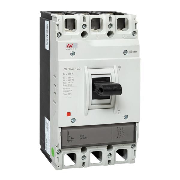 Выключатель автоматический 315А 100кА AV POWER-3/3 TR AVERES EKF mccb-33-315H-TR-av