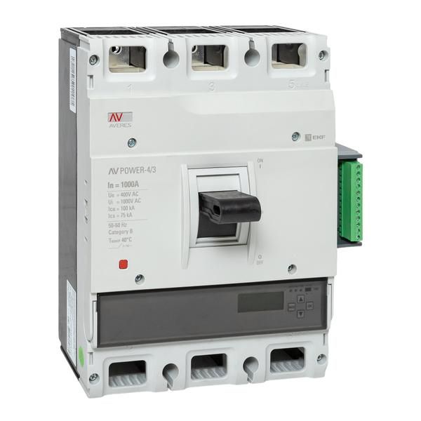 Выключатель автоматический 1000А 100кА AV POWER-4/3 ETU6.2 AVERES EKF mccb-43-1000H-6.2-av