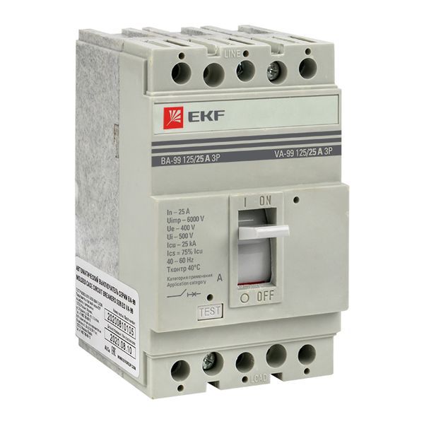 Выключатель автоматический 3п 125/25А 25кА ВА-99 PROxima EKF mccb99-125-25
