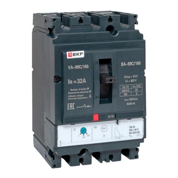 Выключатель автоматический 3п 160/32А 36кА ВА-99C Compact NS PROxima EKF mccb99C-160-32