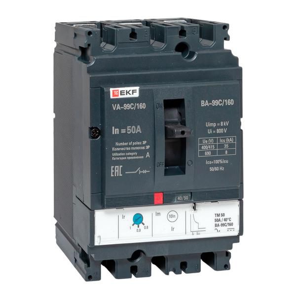 Выключатель автоматический 3п 160/50А 36кА ВА-99C Compact NS PROxima EKF mccb99C-160-50