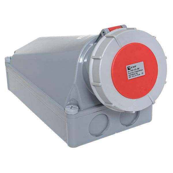 Розетка стационарная наружная 1442 3Р+РЕ 125А 380В IP67 PROxima EKF ps-1442-125-380