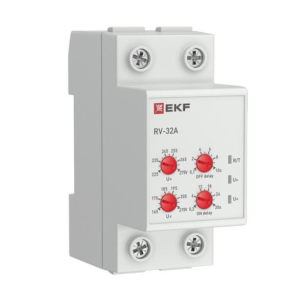 Реле напряжения RV-32A (сквозное подкл.) EKF rv-32a