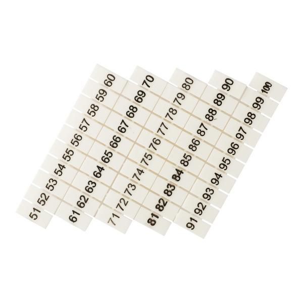 Маркеры для UT/ST/Push-in 4 с нумерацией 50-100 (уп.100шт) EKF zb-st-4-50-100