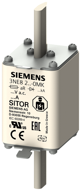 Предохранитель SITOR для п/п защиты 100А AR 690В AC/440В DC Siemens 3NE82210MK