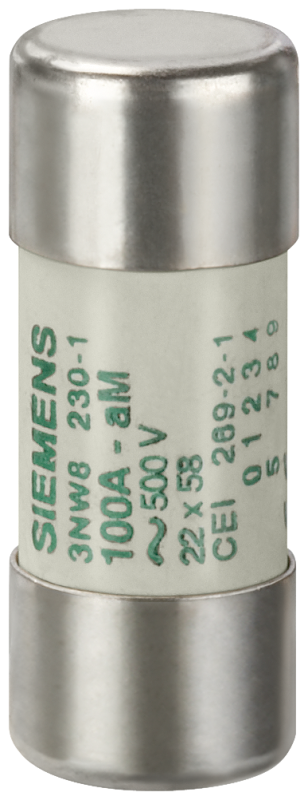 Вставка плавкая цилиндрическая АМ 500В 50А 22х58мм Siemens 3NW82201