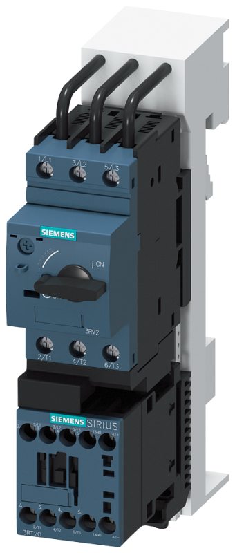 Сборка фидерная прямого пуска без предохранителей типоразмер S00 1.1...1.6А UE 400В AC ном. напряжение цепи управл. US 24В DC винтовые клеммы с адаптером для 60мм систем тип координации 2 IQ=150кА блок-контакт 1НО Siemens 3RA21101AD151FB4