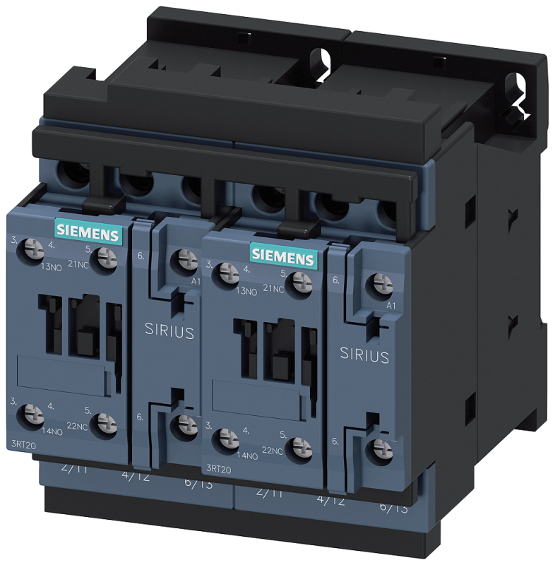 Контактор реверсивный 5.5кВт/400В AC220V 50Гц/240В 60Гц 3-POLE SZ S0 SCREW TERMINAL ELECTR. AND MECH. INTERLOCK 2NO INTEGR. REV. COMB. AC3 Siemens 3RA23248XB301AP6
