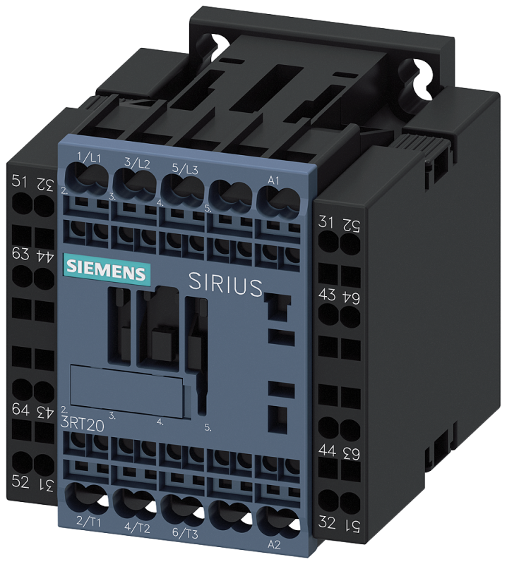 Контактор 3п кат. 110В DC 1НЗ 5.5кВт AC-3 400В типоразмер S00 пружин. зажимы Siemens 3RT20172FF480KT1