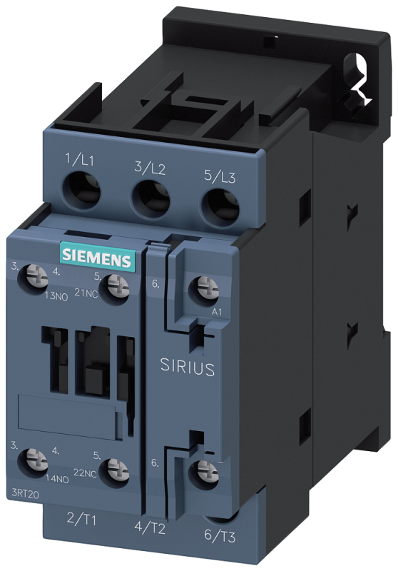 Контактор 3п кат. 24В AC 1НО+1НЗ 4кВт AC-3 400В типоразмер S0 Siemens 3RT20231AC20