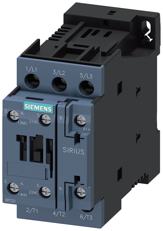 Контактор 3п 9А кат. 250В DC 1НО+1НЗ 4кВт AC-3 400В типоразмер S0 винтов. зажим Siemens 3RT20231BN40