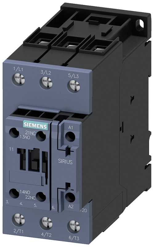 Контактор 3п 1НО+1НЗ 22кВт AC-3 400В типоразмер S2 Siemens 3RT20361AP00