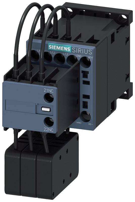 Контактор AC-6В12.5кВАр/400В 1NO+1NC 24В DC 3п типоразмер S00 винтовые клеммы Siemens 3RT26171BB43