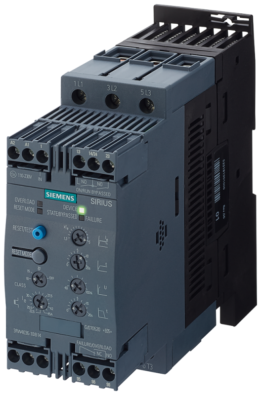 Устройство плавного пуска SIRIUS S2 45А 22кВт/400В 40град. номинально Siemens 3RW40361BB04