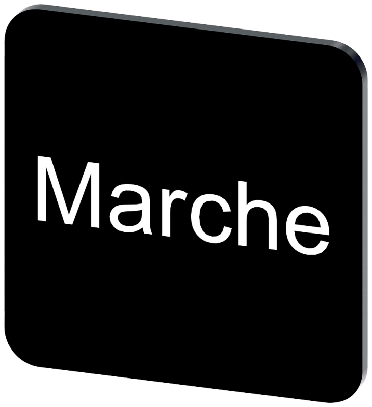 Табличка маркировочная самоклеящаяся для корпусов 22х22мм надпись белая с маркировкой: MARCHE черн. Siemens 3SU19000AF160GA0