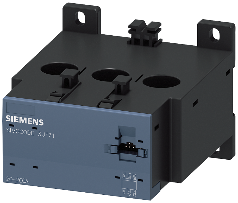 Модуль измерения тока диапазон уст. 20...200А 120мм сквозн. подключение Siemens 3UF71031AA000