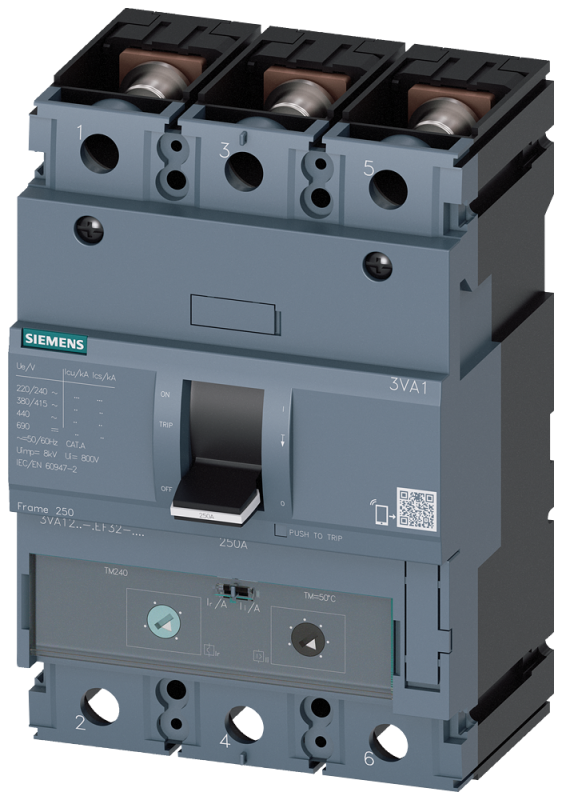Выключатель в литом корпусе 3VA1 Siemens 3VA12254EF320AA0