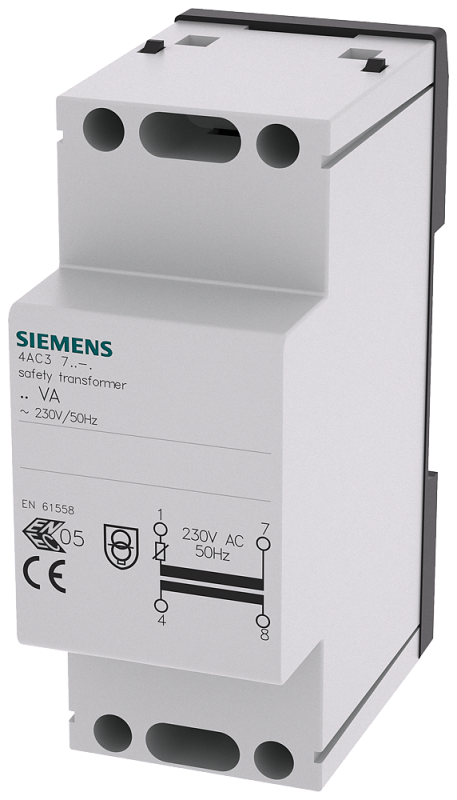 Трансформатор PRIM 16ВА 230В AC 50HZ SEK 8В AC с PTC PROT 2MW Siemens 4AC37160