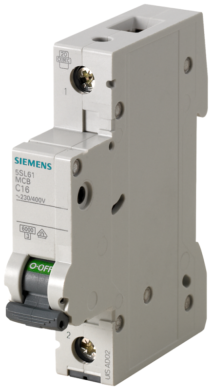 Выключатель автоматический модульный 1п C 4А 6кА Siemens 5SL61047