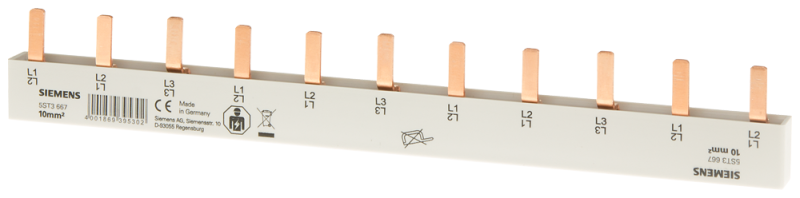Шина штифтового типа 10кв.мм 3-ф FI NLI+8XPH Siemens 5ST3667