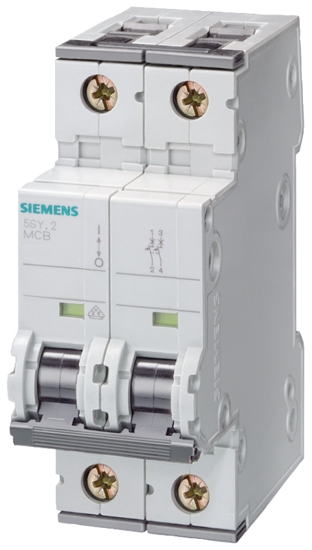 Выключатель автоматический модульный 2п D 10А 10кА 400В AC 1мод. 70мм Siemens 5SY42108