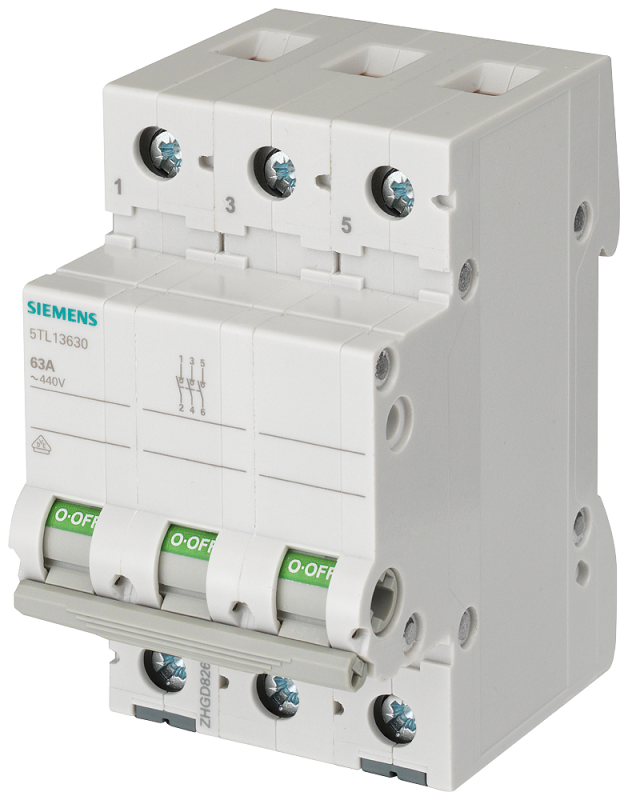 Выключатель нагрузки 3п 63А Siemens 5TL13630
